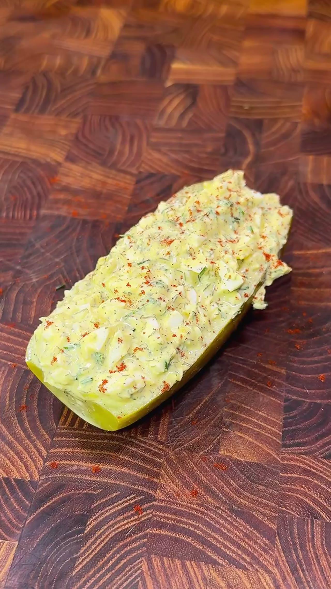 Deviled Egg Pickle Boats