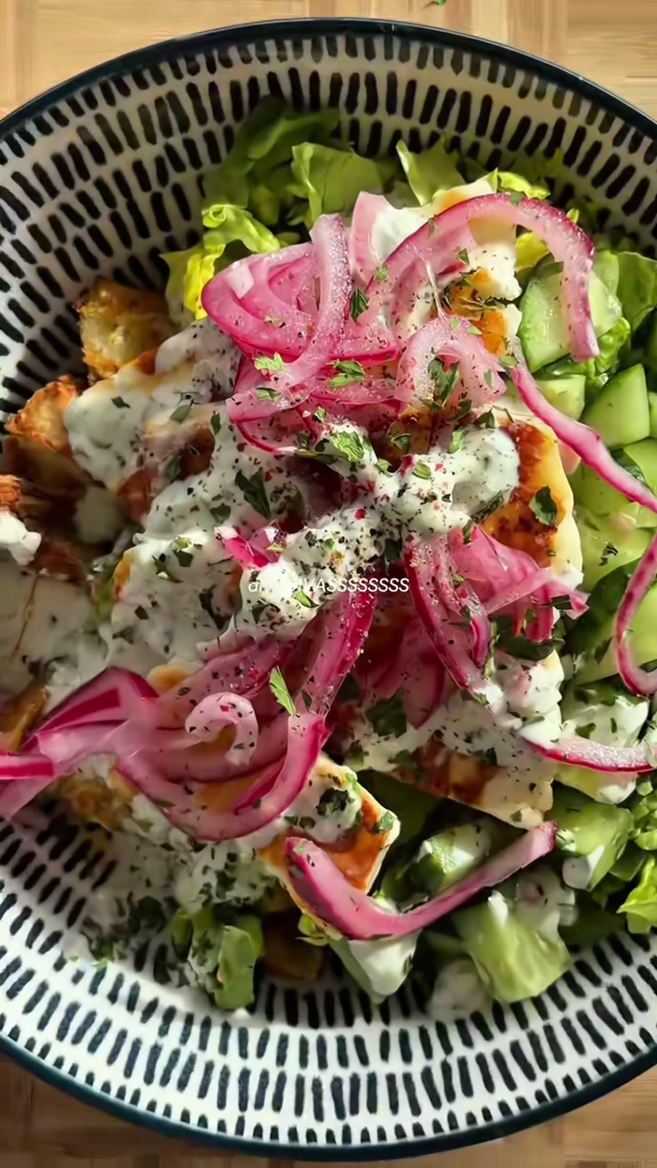 Smashed Potato & Halloumi Bowls