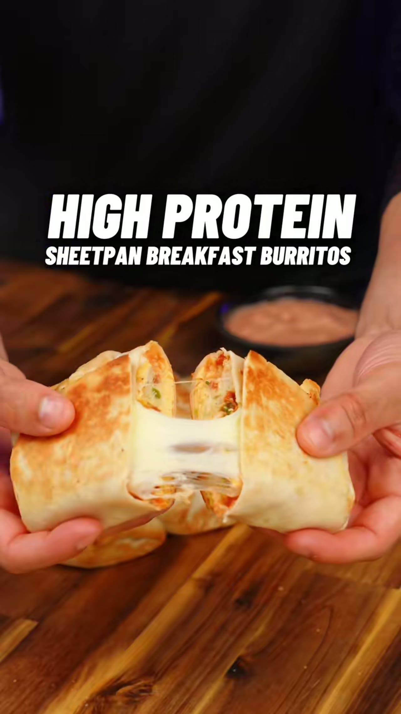 High Protein Breakfast Burritos